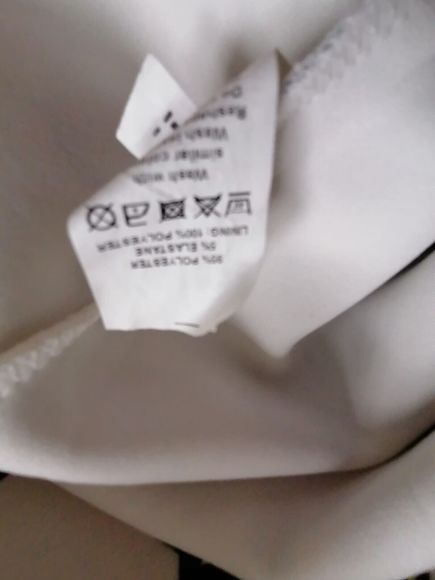 River Island Dress Size 12 Bodycon Cream Black Pastels - Picture 8 of 11